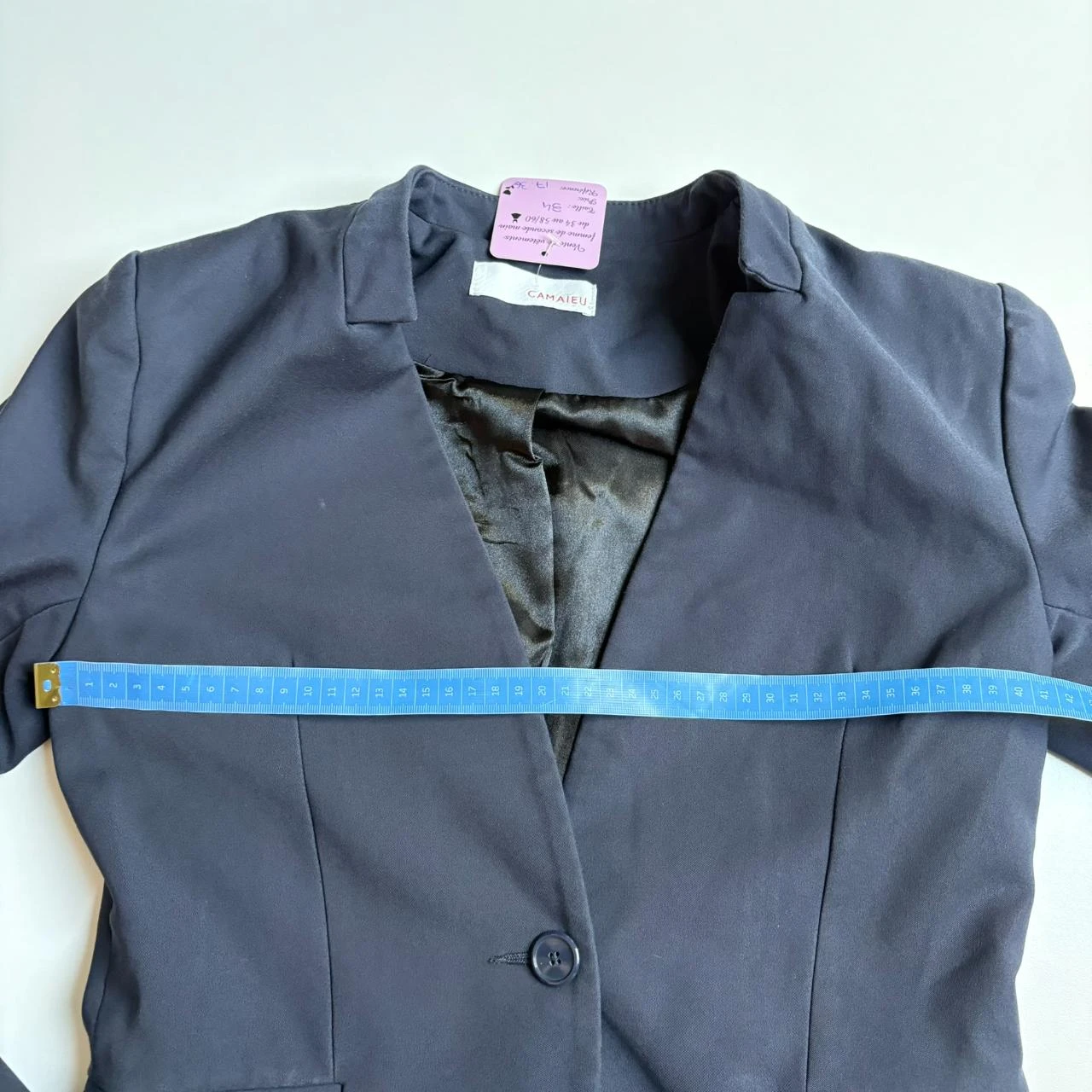 Blazer azul marino Camaïeu 34 – photo 3